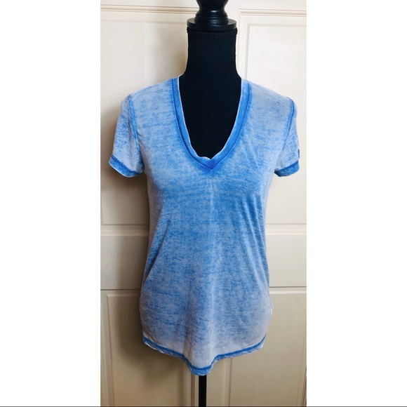 Joe Fresh Tops - Joe Fresh blue v-neck burnout short sleeve tee
